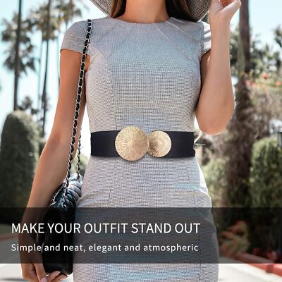 Wide Belts for Women Stretchy Elastic Belts Cinch Belt Gold Belts for Women W... | eBay Wide Belts for Women Stretchy Elastic Belts Cinch Belt Gold Belts for Women W... | eBay