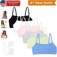 Everyday Comfort with Women's Cotton Spaghetti Strap Sports Bras - 2-Ply Support