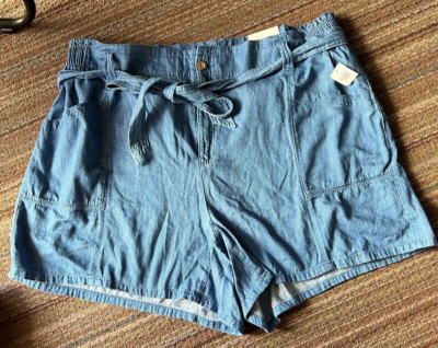 Belted Shorts Plus Size Denim Paperbag Shorts Shorts Paper Bag