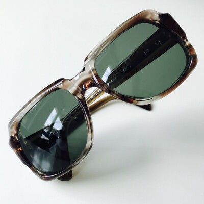 vintage METZLER 3535 sunglasses grey brown West Germany 1970s medium no Cazal