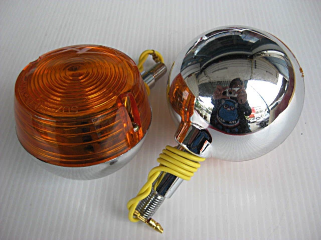 Fit SUZUKI T20 T21 T90 T125 WOLF STINGER FRONT TURN SIGNAL WINKER SET (2PCS)#BI# Foto 3 de 4