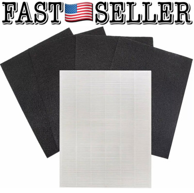 Replacement True HEPA Plus 4 Carbon Filters Compatible with Winix 115115 Size 21