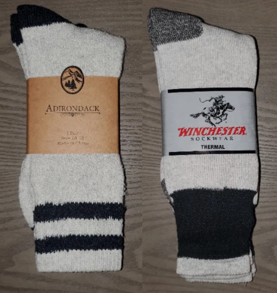 LOT - (1)Adirondack/(3)Winchester Thermal Boot Socks Size 10-13 NEW (4 Total)