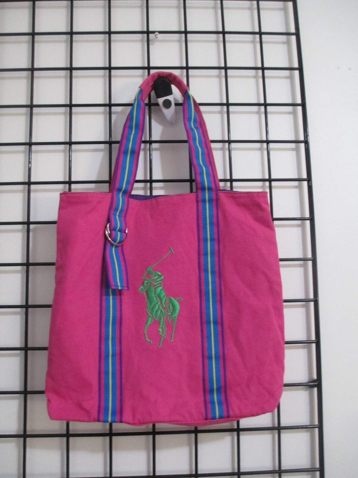 RALPH LAUREN ? BORSA TOTE ROSA AUDACE PONY GRANDE 14" X 16"