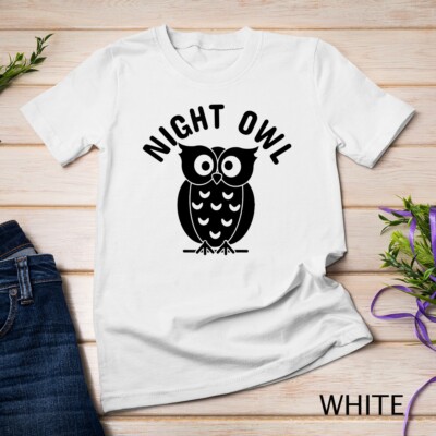Night Owl Funny Owl Face Owl Mom Owls Lover Unisex T-shirt