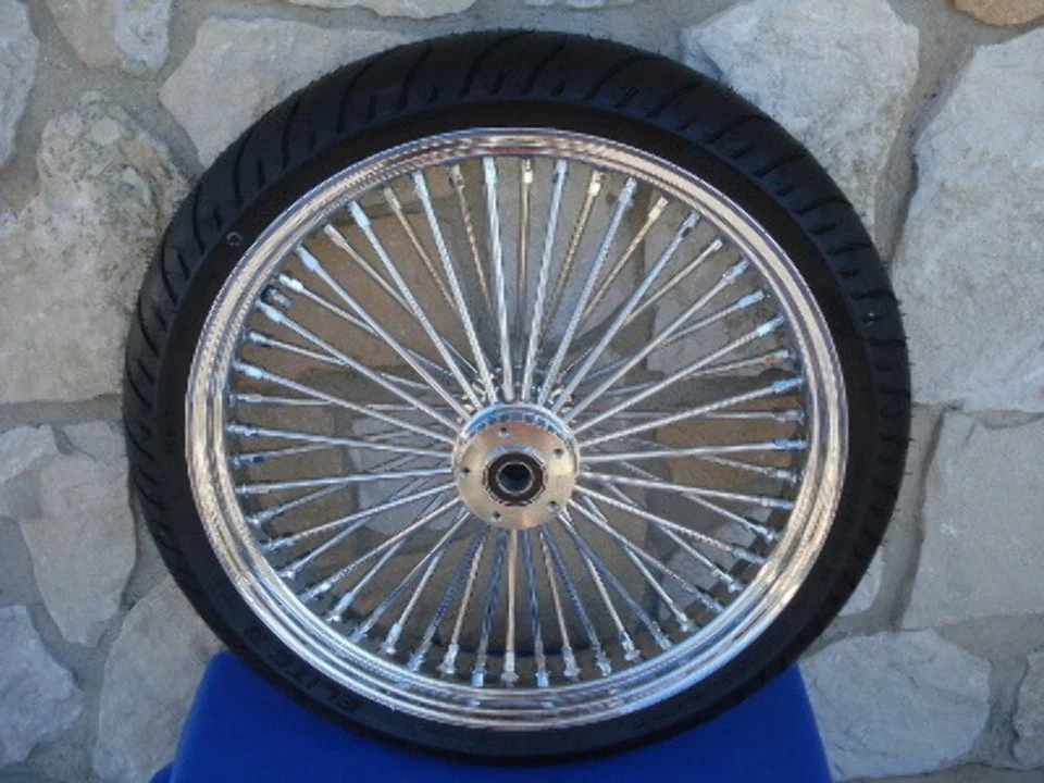 RUEDA DE RADIOS GRUESOS 21X3.5 52 120/70-21 NEUMÁTICO SHINKO CON ABS HARLEY TOUR BAGGER 2008-UP Foto 2 de 4