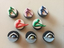 DIVER SWIMMER GYMNAST OLYMPICS AUTHENTIC JIBBITZ SHOE CHARM FIT CROCS HOLES