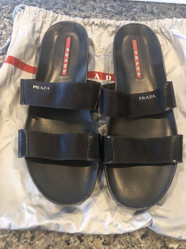 prada leather sandals mens