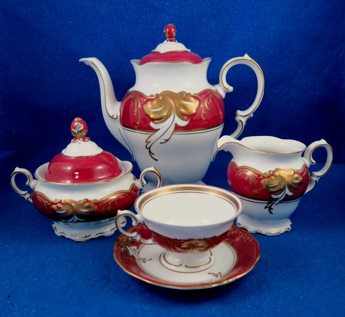 Walbrzych Nine Piece China Tea Set Made in Poland - Elegant 