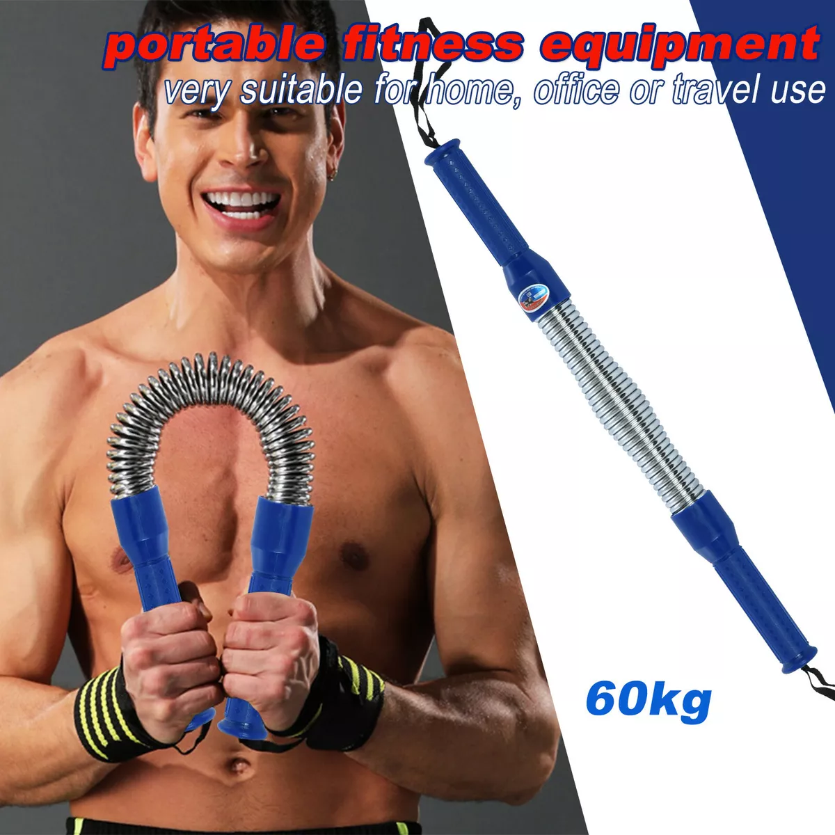 66 lb Power Twister Spring Bar Chest Exercise Upper Body Strength