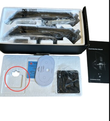 EVEO Dual Monitor Stand 14-32 Dual Monitor Mount VESA Bracket 2 Monitors