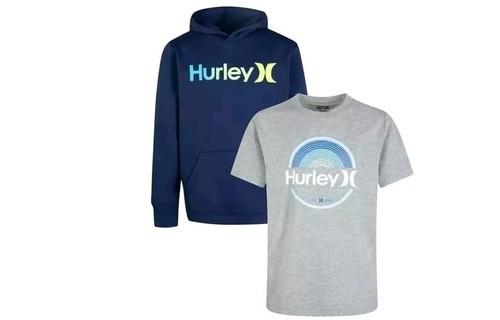 HURLEY ~ 2-Piece ~ Hoodie & Cotton Tee Set ~ MIDNIGHT NAVY ~ Size 5/6 - Picture 5 of 11