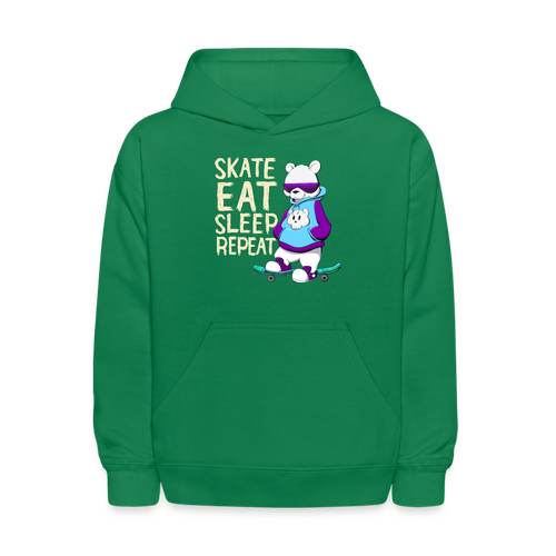 Cool Polar Bear Skater Kids' Hoodie - Picture 3 of 11