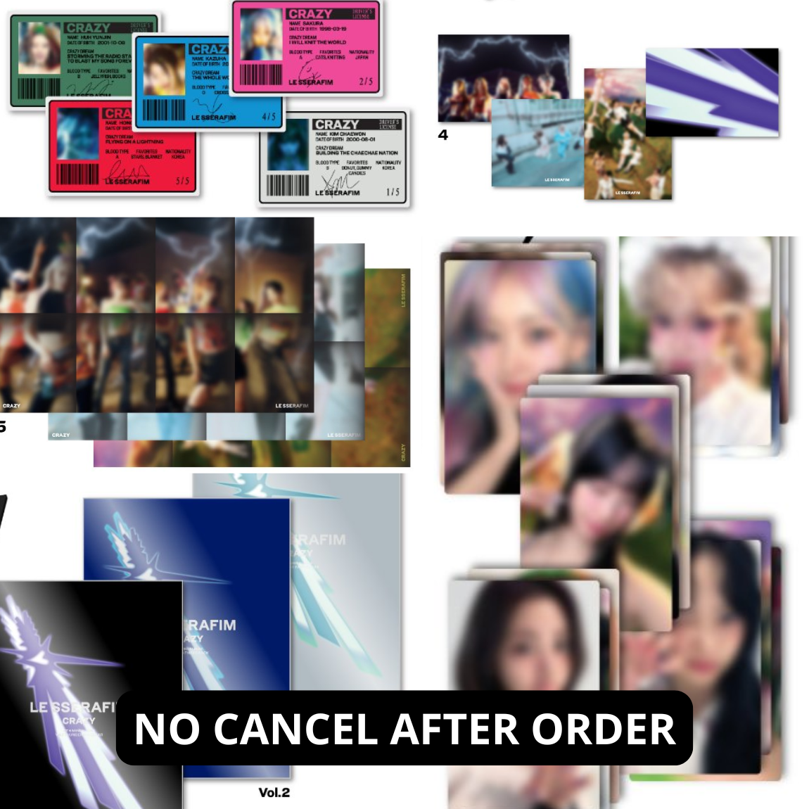 LE SSERAFIM ALBUM CRAZY STANDARD POB PHOTOCARD EVENT OFFICIAL