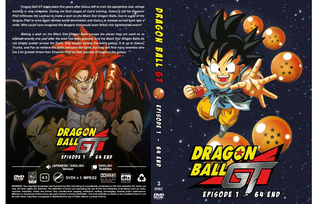DVD - Dragon Ball GT Episode 1 - 64 End ~ English Dubbed - FREE