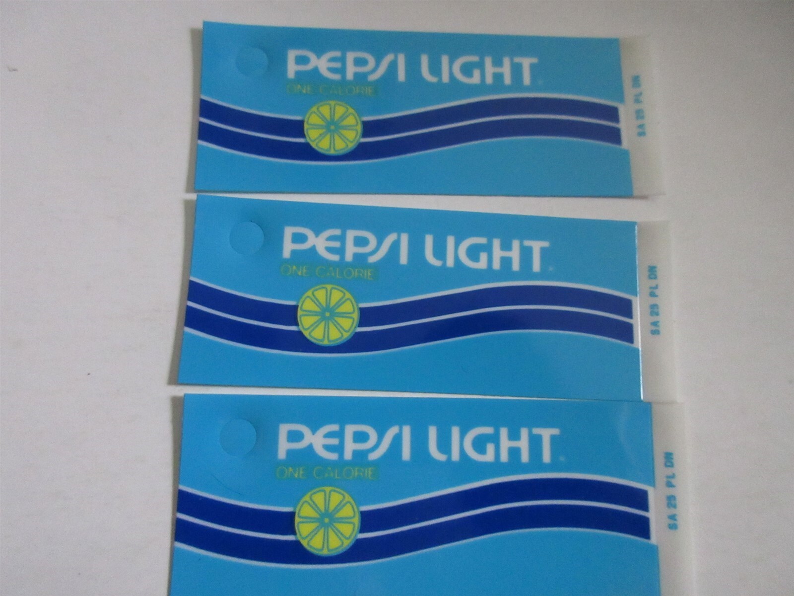vintage lot 5 Soda Machine plastic inserts PEPSI LIGHT 