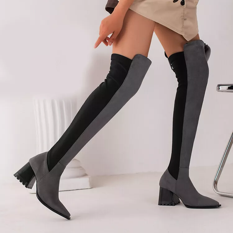 Stretch thigh hotsell high boot