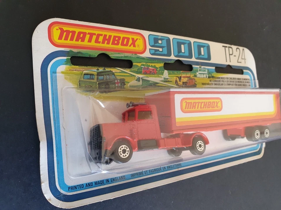 MATCHBOX 900 TP-24 MATCHBOX LONGHAUL TRUCK & TRAILER FACTORY SEALED BLISTER - Image 3 of 4