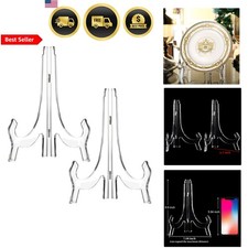 Acrylic Display Stands Eases for Photos Collection Frames Jewelry 2pcs