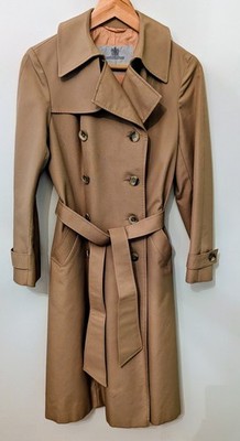 Aquascutum London Aqua5 Tan/Beige Women's Trench Coat Ex Cond