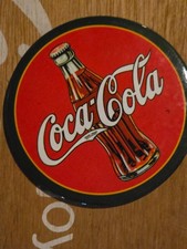 Coca-Cola Magnet Disc Logo Red Bullseye on Green Background Coke