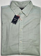 Mens Cremieux Long Sleeve Green Button Front Shirt Size Large - NWT NEW