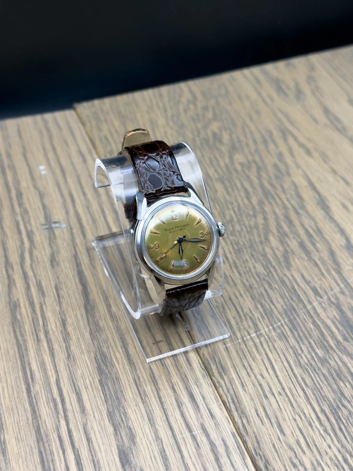 Girard‐Perregaux Gyromatic | 恢复 | 绿色 Patina 表盘 | 自动 | 复古 — 第 3/4 张图片