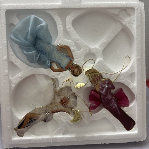 Marilyn Monroe set of 3 2001 ornaments; GLAMOROUS MISS MONROE #1 Premiere set