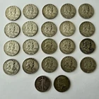 20 x Franklin Half Dollars 1957, 1 liberty 1945 – 90% Silver U.S. Coin Lot