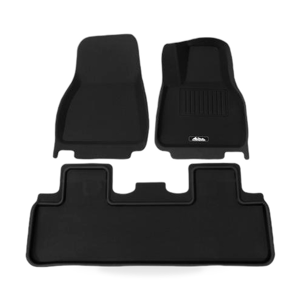 RHD Front & Rear Rubber Floor Mats Set Suitable For Tesla Model Y 2021-2024