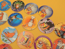 POG - Pogman CANDIA - Lot de 21 Pogs Official Série 1 et 2 - 90's Vintage Toy