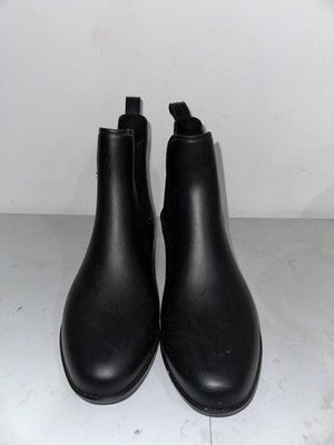 Target Boots Womens Size 7 Black Chelsea Ankle Bootie Slip On Elastic Gore Matte