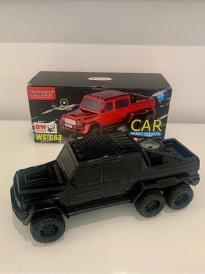Blue Tooth Lautsprecher G63 G-Wagon 6x6 Form Tragbar USB Musik Speaker in Schwarz