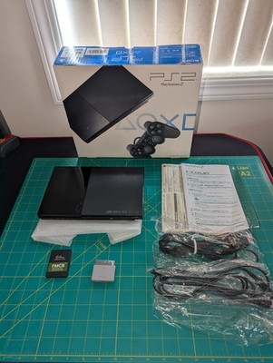 Sony PS2 Slim SCPH-90000 CB Boxed with FreeMcBoot and 8BitDo Bluetooth Adapter