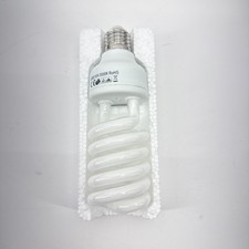 Energy-efficient 45W spiral CFL light bulb producing bright 5500K daylight color