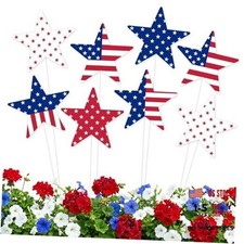 12 Pcs 4th of July Decorations Outdoor Patriotic Yard Signs, Waterproof
