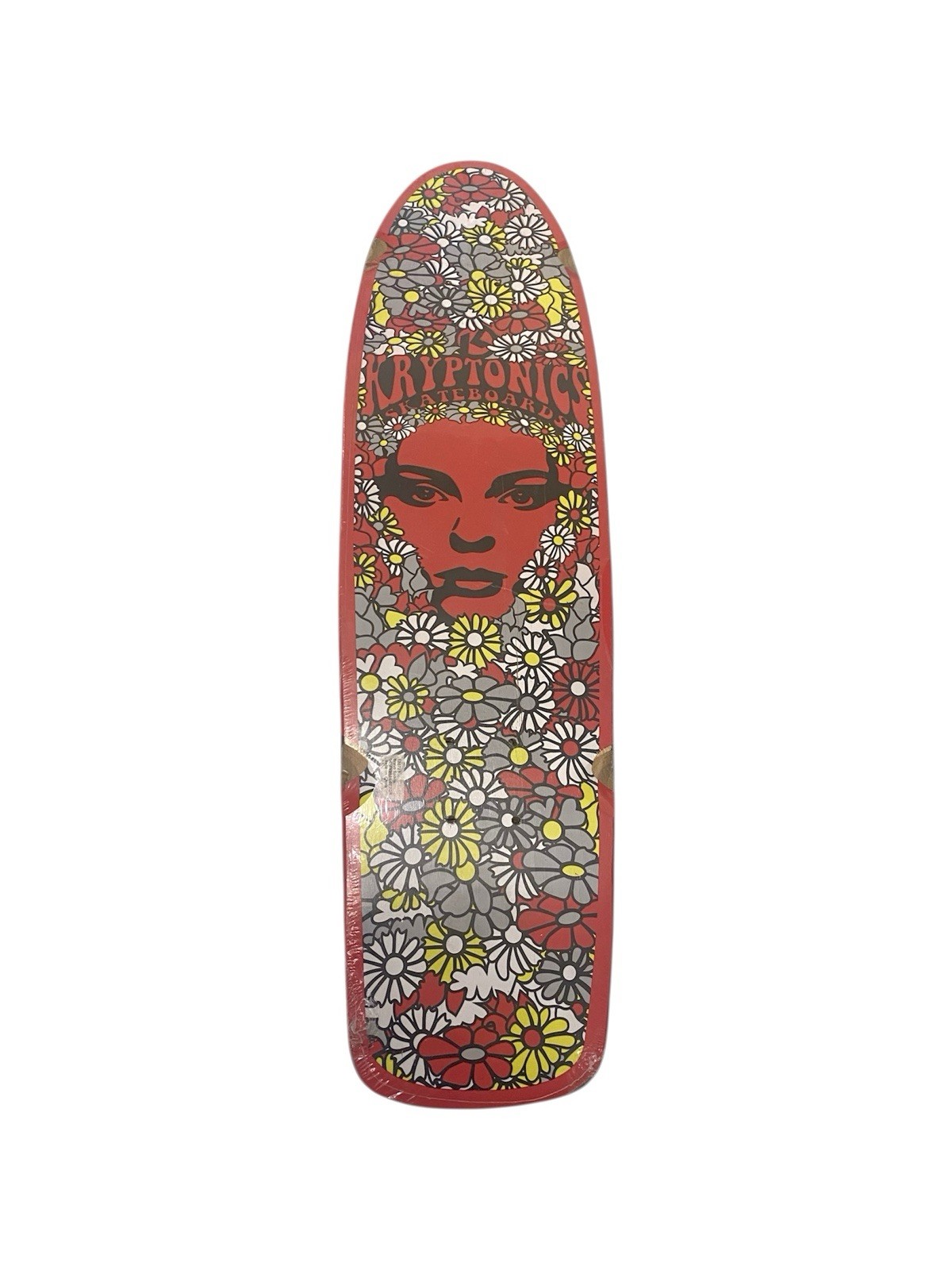 Brand New Kryptonics Cruiser Skateboard Red Face Floral Patt