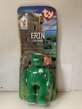 Ty Erin the Bear Shamrock Green Teiny Beanie Baby 1999 McDonald's Plush