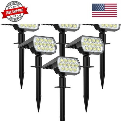 Solar Spot Lights Outdoor, [6 Pack/65 LED/3 Modes] Solar Landscape Spotlights...
