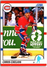 1990-91 Score Hottest and Rising Stars #9 Chris Chelios