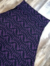 LuLaRoe MAXI Skirt Dress Black Purple Circle Floral Daisy 2XL 22/24 20/22 2X    