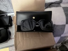 Women s Oversized Square Sunglasses, Black Frame, Tinted Black Lenses