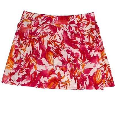 RipSkirt Hawaii Wrap Skirt Coral Floral Pink Orange Length 1 Size Medium