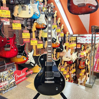 Used Burny RLC-60JS modified Black Electric guitar