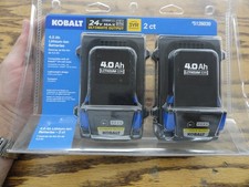 Kobalt 5126030 4.0 AH Lithium Ion Batteries 24V 2 PACK Factory Sealed 