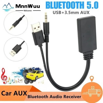 2 In 1 USB Bluetooth 5.0 Transmitter Receiver Adapter Wireless For PC Car Kit