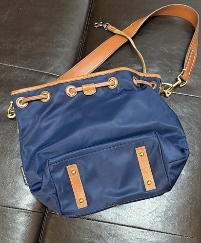 Dooney and Bourke Wayfarer Drawstring Handbag Blue - Picture 2 of 4