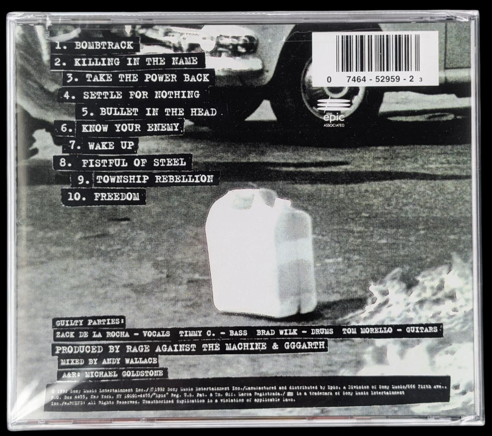SEALED, Rage Against The Machine ZK 52959, Audio CD, Hype Sticker, US, 1992 Foto 2 de 4