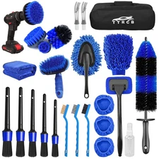 Car Detailing Brush Set - Interior Exterior Cleaning Kit for Wheels & Windshield