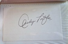 Andy Pafko signed Index card (Chicago Cubs Hofer)